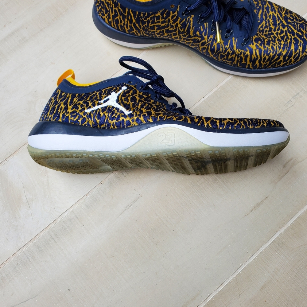 Jordan University Of MICHIGAN Athletic Sneakers with Crackle Design - Picture 7 of 10